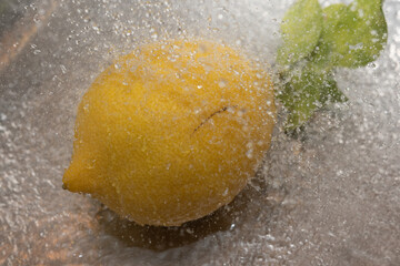 Wasser auf der Zitrone