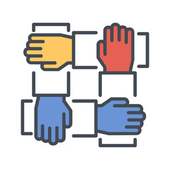 Fototapeta premium Teamwork Vector Icon