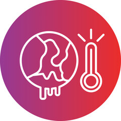 Obraz premium Global Warming icon style