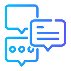 chat Line Gradient Icon
