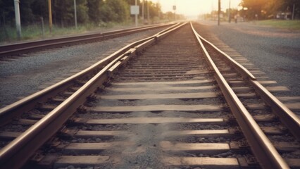 Fototapeta premium railway in the countryside