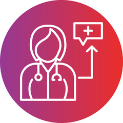 Doctor Consultation icon style