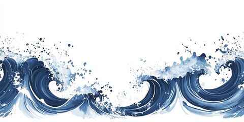 A stylish blue wave design on a plain white background. Perfect for banners, posters, or wallpaper.