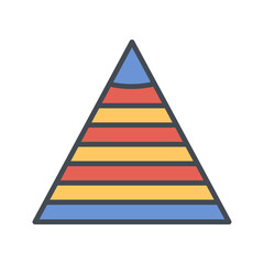 Pyramid Graph Vector Icon