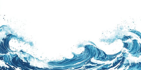A stylish blue wave design on a plain white background. Perfect for banners, posters, or wallpaper.