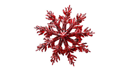 Fototapeta premium red snowflake png