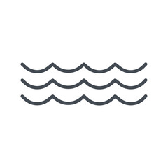 Obraz premium Water Wave Vector Icon