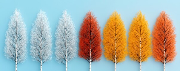 A forest transitioning from winter to spring, symbolizing the journey of emotional healing and resilience from depression