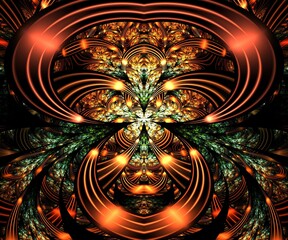 Computer generated abstract colorful fractal artwork
