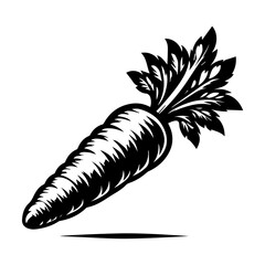 Carrot silhouette vector design black and white