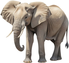 Obraz premium Colorful African elephant clipart illustrating wildlife's beauty and the importance of conservation. 