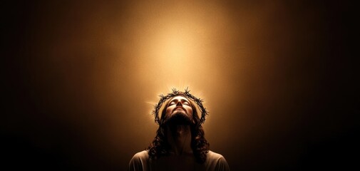 A divine portrait of Jesus with a radiant halo, symbolizing his godly nature and the embodiment of faith and divinity