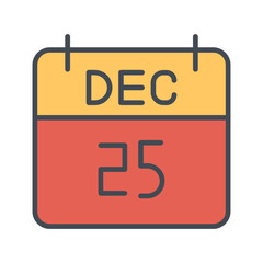 25 December Vector Icon