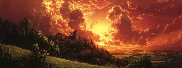 sky cloud background vector anime sun blue cartoon heaven cloudy landscape abstract summer white gradient sunset scene art flat color design air night game sunrise beautiful nature space style spring 