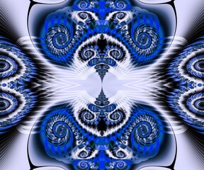 Computer generated abstract colorful fractal artwork