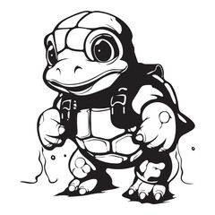 Fototapeta premium Turtle The Adventurous Explorer with a Shell of Stories