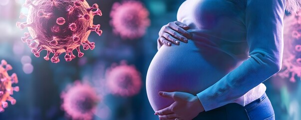 Pregnant Woman Touching Belly Amid Zika Virus Health Risks Prenatal Care and Mosquito Borne Disease Prevention Concept