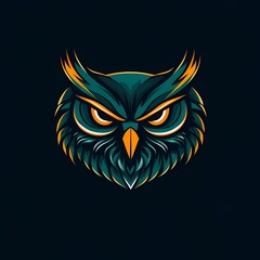 Flat Modern owl Logo Design - Vector Icon Illustration