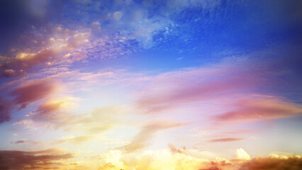 Vibrant Sunset with Colorful Clouds