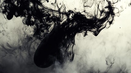 Fototapeta premium Black and white smoke photography, abstract monochrome art for backgrounds creative design projects