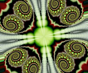 Computer generated abstract colorful fractal artwork