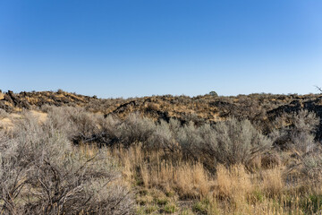 Hell's Half Acre Lava Field, Snake River Plain, Idaho. Basalt，Yellowston Hotspot. US-26(POW-MIA Memorial Highway)