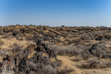 Hell's Half Acre Lava Field, Snake River Plain, Idaho. Basalt，Yellowston Hotspot. US-26(POW-MIA Memorial Highway)