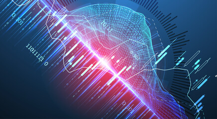 Financial trade concept. Stock market and exchange. Candle stick graph chart. Hand drawn vector.