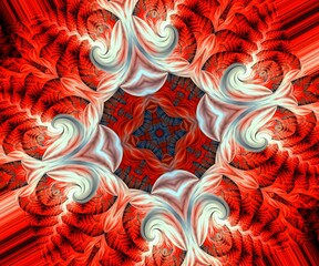 Computer generated abstract colorful fractal artwork