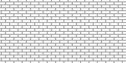 White brick blank home wall construction texture copy for space stucco panorama white tiles and black joint texture. pavement road white brick wall used for background.	
