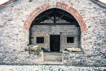 Fototapeta premium Church of San Nicolò degli Alzeri, ancient tradition and religiosity, born from the Knights Templar.