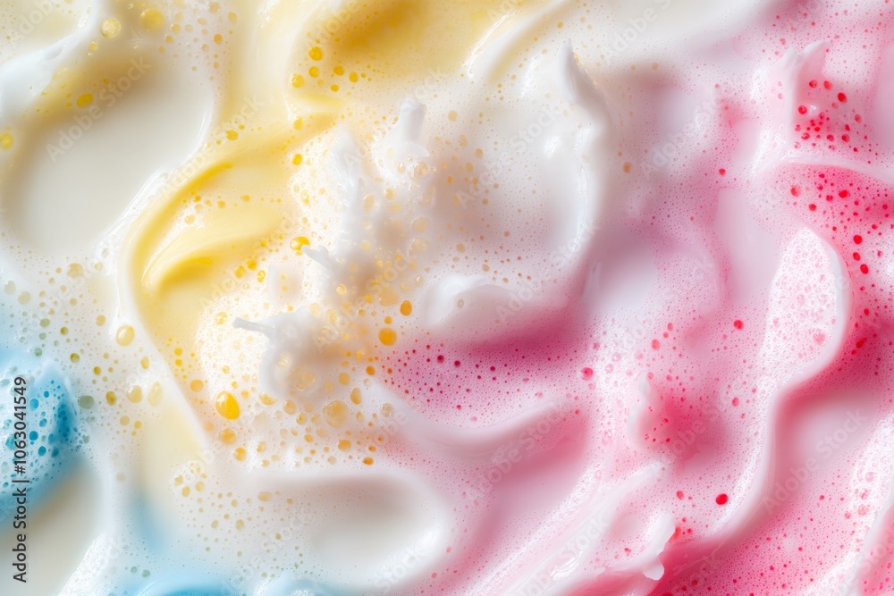 Poster Featuring an abstract colorful marbled design with intriguing bubbling textures, this image provides a rich visual stimulation full of energy and spontaneity.