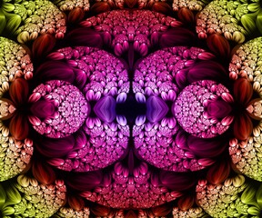 Computer generated abstract colorful fractal artwork