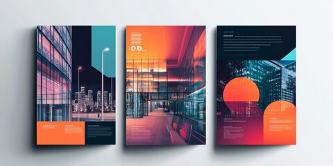 Professional cover designs for annual reports, catalogs, magazines, flyers, and booklets.  Includes a brochure template layout in A4 format.