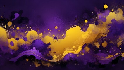 Farbintensive, dynamische Design Vorlage Hintergrund Grafik Pr&auml;sentation Webseite Flyer - Goldgelb & Violett