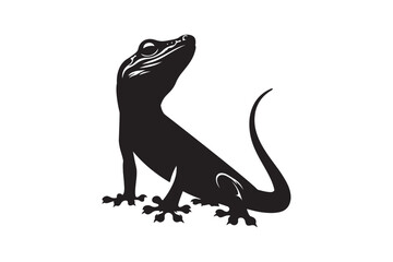 Obraz premium Gecko silhouette vector illustration, Gecko silhouette 