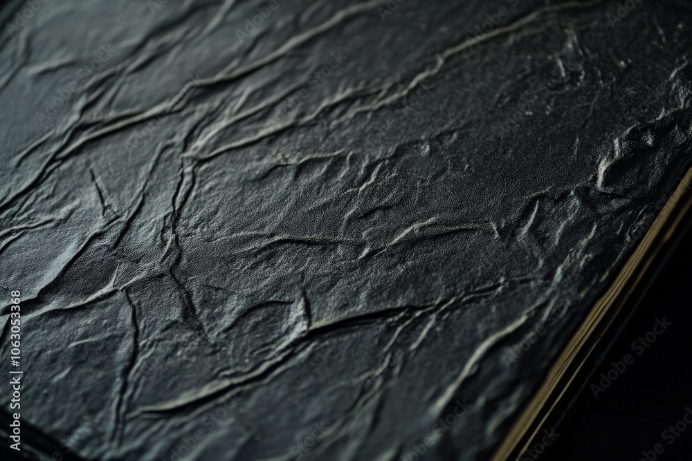 Poster A close-up of a matte black surface with elegant texture, symbolizing depth and mystery, offering a modern aesthetic appeal that's both minimalistic and sophisticated.