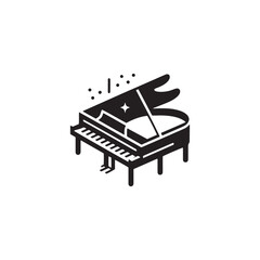 Clavichord Silhouette - Clavichord Illustration - Classical Music Instrument Vector.