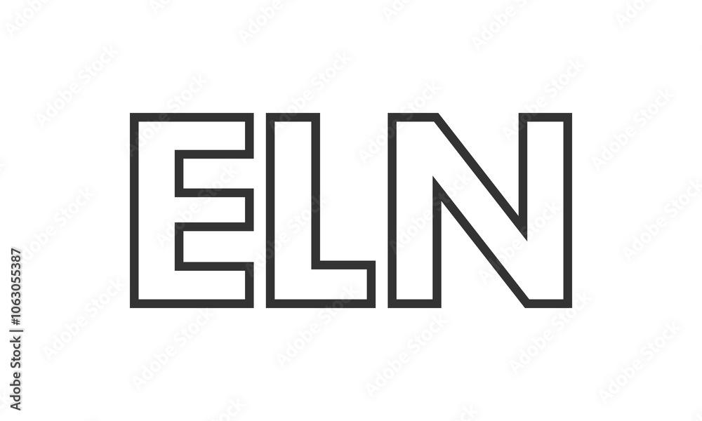 Poster eln logo design template with strong and modern bold text. initial based vector logotype featuring s