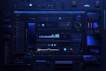 Fototapeta premium An interactive timeline showing the tools and feature 