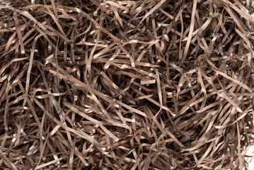 Confetti gift box filler in the box on white background