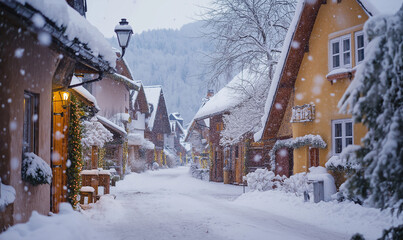Zimowa, świąteczna wioska