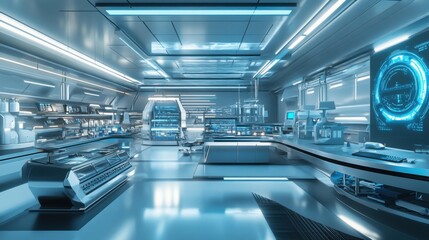 Fototapeta premium A cutting-edge research lab with ultra-modern technology