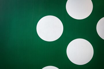 Abstract emerald green and white retro 70s overlapping shapes watercolor concept texture
