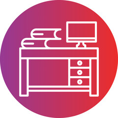 Hot Desk Vector Icon Style