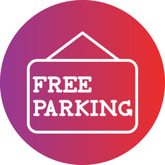 Free Parking Vector Icon Style