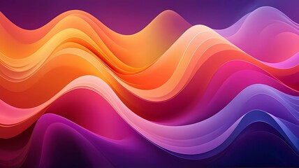 Obraz premium Abstract Swirling Waves of Orange, Pink, and Purple