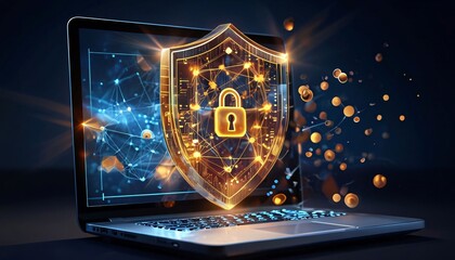 Cybersecurity, shield, padlock, digital protection, binary code, matrix, neon, encryption, firewall, cyber defense, data security, digital fortress, cybercrime prevention, network security, informatio