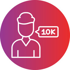 Fototapeta premium Macro influencer Vector Icon Style