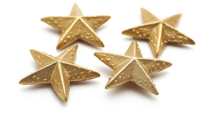 Fototapeta premium golden stars isolated on white background